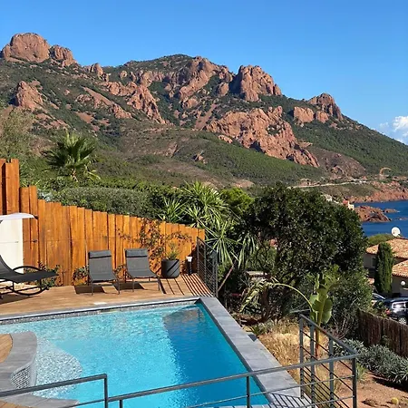 Superbe Vue Et Esterel, Neuve Pour 8-10 Personnes, Clim, Piscine 빌라 *